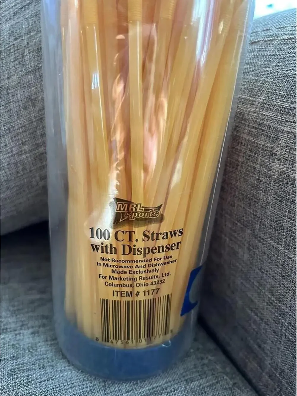 West Virginia University WVU Straw Container Dispenser New